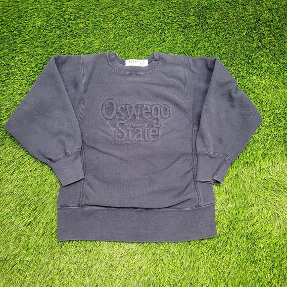 Vintage 80s SUNY Oswego State Champion Sweatshirt Womens Small 17x21 - Picture 1 of 9